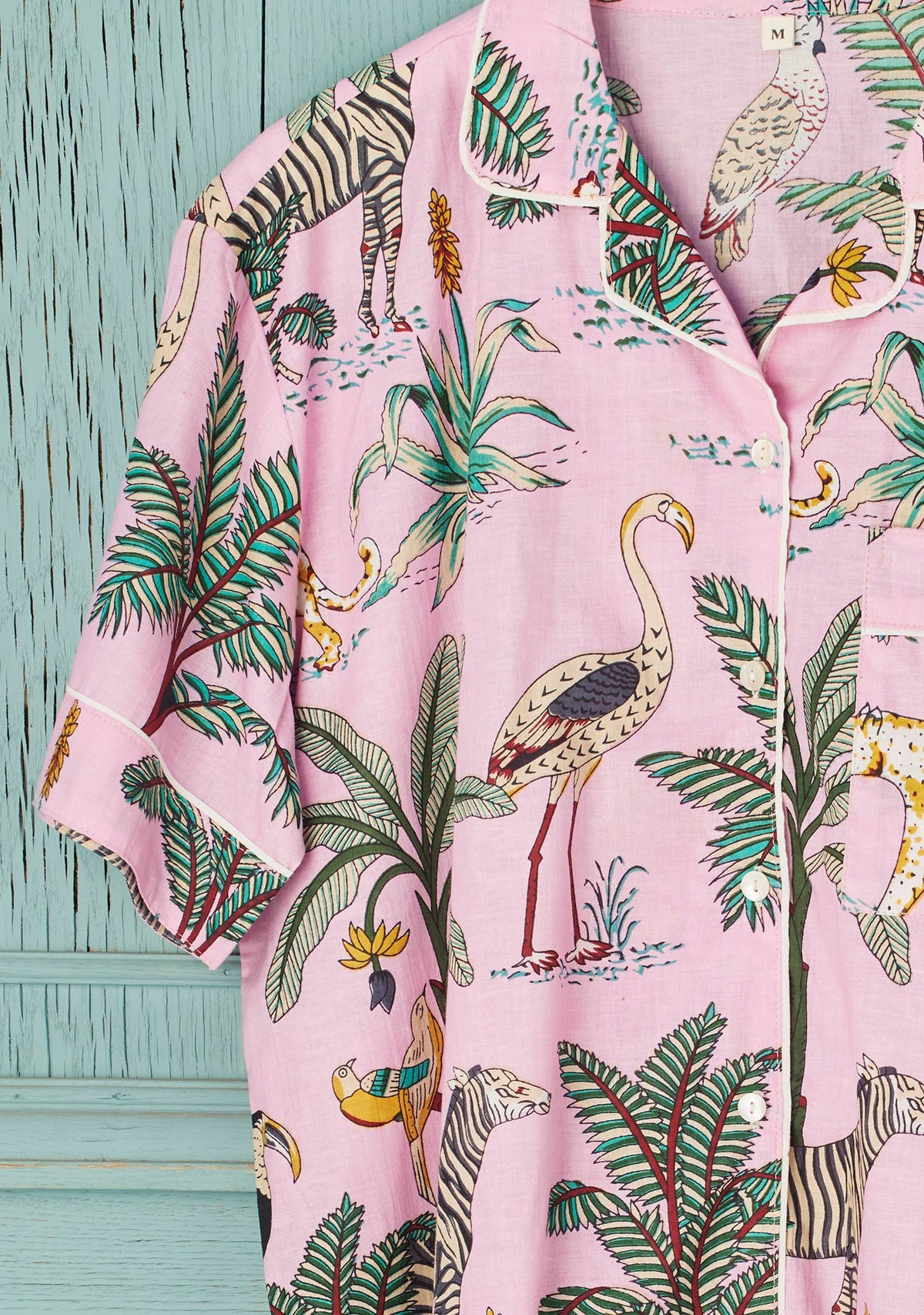 Jungle Print Short Pyjamas - Pink: Large(L)