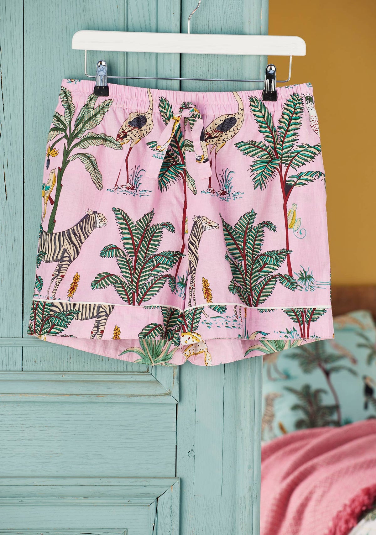 Jungle Print Short Pyjamas - Pink: Large(L)