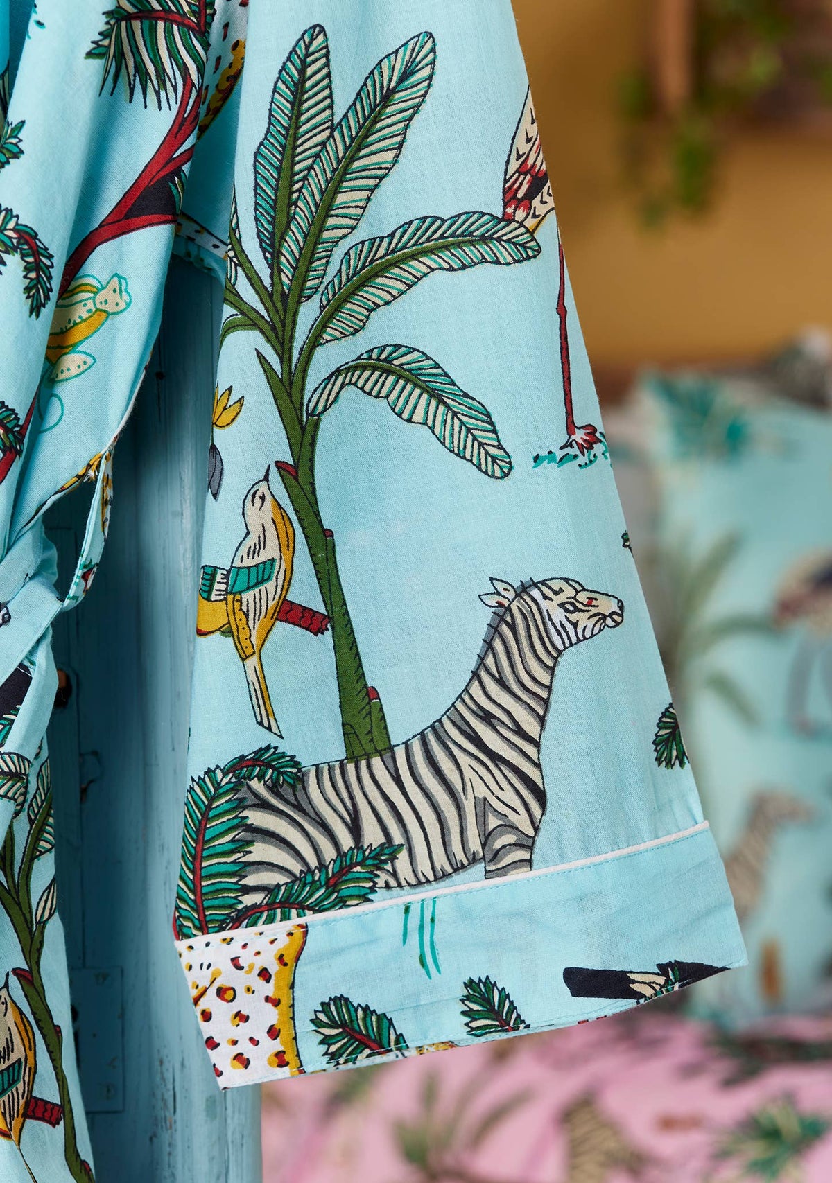 Jungle Print Dressing Gown - Jade: Small/Medium(SM)